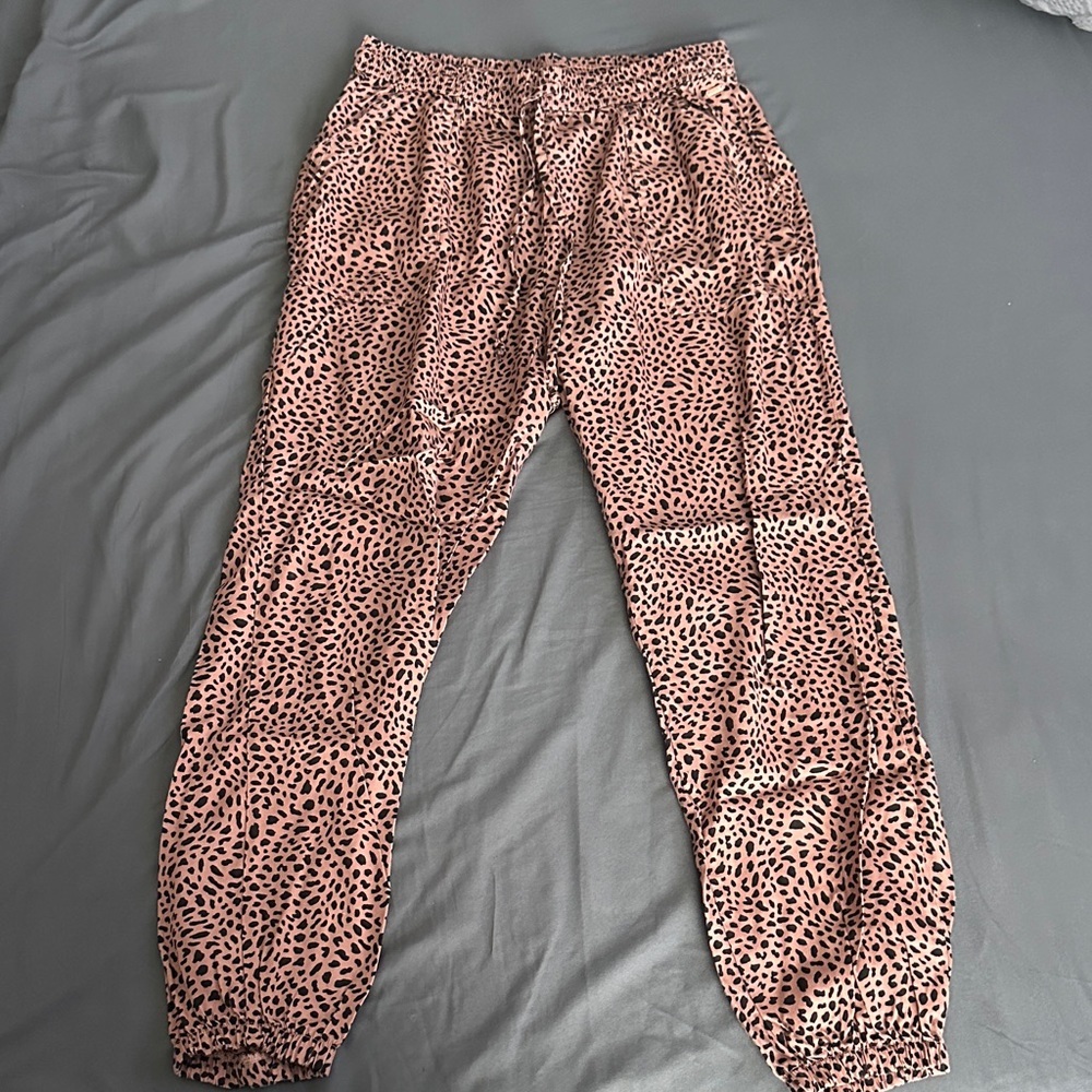 PINK Victoria's Secret Leopard Print Joggers
